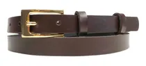 Comprar Cinto Feminino 2cm Couro Legítimo Fino Básico Fivela Dourada