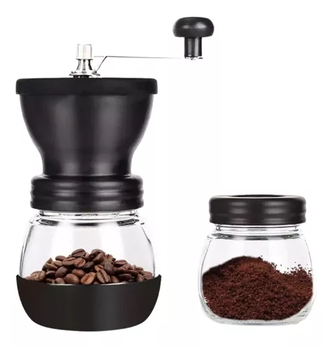 VEVOK CHEF Molinillo de café manual de acero inoxidable, 6 ajustes externos  ajustables, molinillo de café de mano vintage, manivela portátil