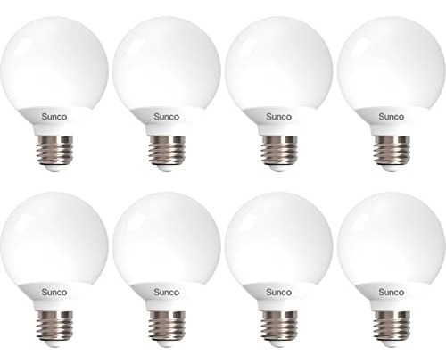 Sunco 8 Pack Vanity Globe Light Bulbs G25 Led For Bathr...