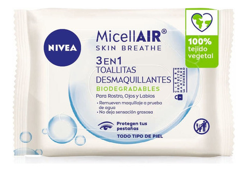 Toallitas Desmaquillantes Nivea Micelares Suave X 25 Un