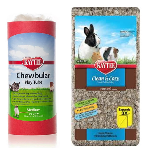 Tubo Masticables Carton Chinchilla Cobayos Refugio Medium