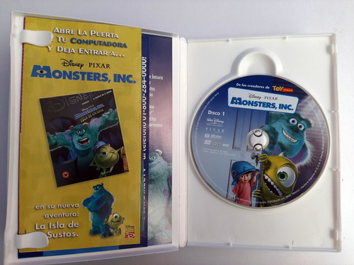 Monsters Inc. 2 Discos Dvd Como Nuevo 10/10 (Usado)