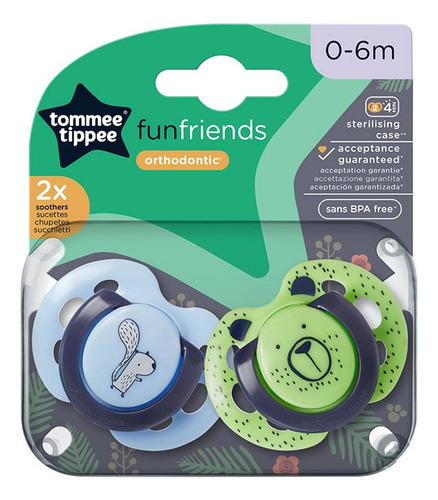Chupete Fun Sthr 0 A 6 M Pack X 2 Tomme Tippee