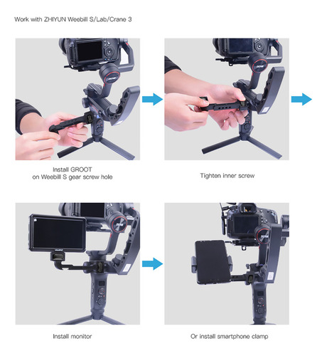 F Soporte Con 3 Estabilizadores Dji Zhiyun Gimbal De 1/4
