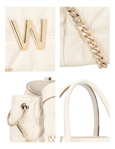 Bolso Satchel Para Mujer Westies Beige Hbcybugs2we