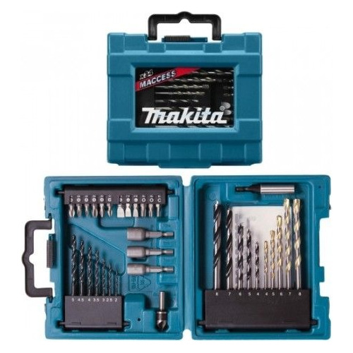 Juego De Brocas 34 Pzs Para Metal Concreto Y Madera Makita