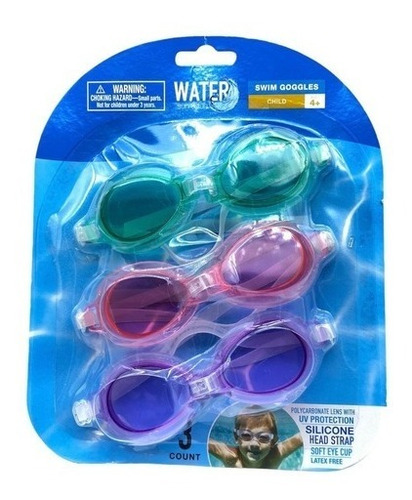 Set 3 Gogless Water Sun & Fun Con Protección Uv 