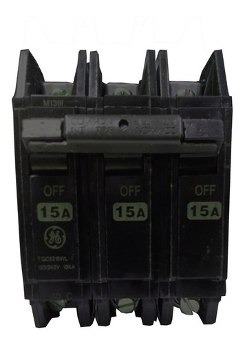 Interruptor Atornillable 15amp 3polos G.e.  Cnr-7146