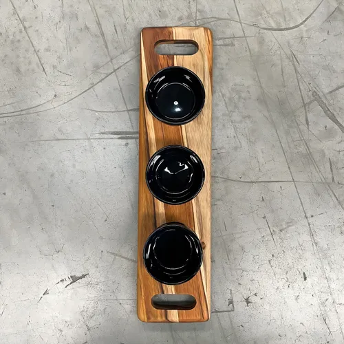 Tabla de aperitivos de 40 x 10 pulgadas con salsas para patés y salsas