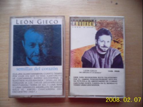 Set De 2 Cassets Originales Leon Gieco