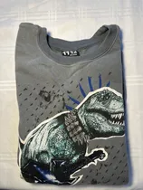 Comprar Buzo Grisino 10\u002F11 Años Con Dinosaurio Gris Manga Larga