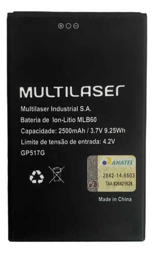 Flex Carga Mlb60 Multilaser Ms60 P9005 Pronto Envio