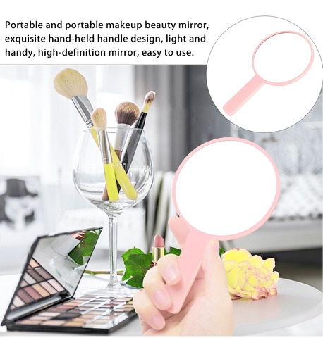 Espejo De Maquillaje Portátil De Viaje, Espejo De Mano Para