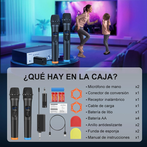 2pcs Universal Micrófono Inalámbrico Profesional Karaoke