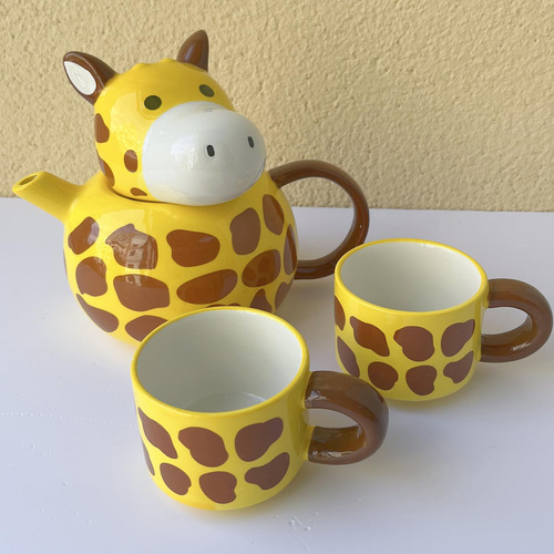 Tetera De Cerámica Con 2 Tazas De Té