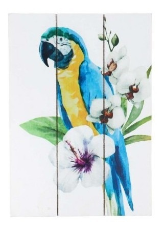 Cuadro Free Home Guacamayo 24 X 34 X 2 Cm Cuadro Fre Tk991