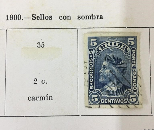 Sellos Postales Chilenos Antiguos - 1900 (Usado)