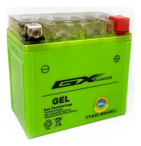 Batería Moto Gx Motor Gel Ytx5l-bs Honda Biz