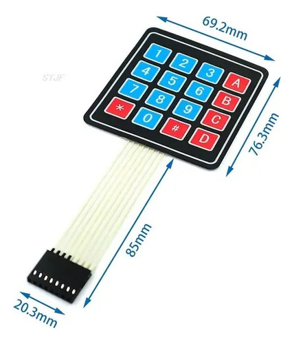 2 Piezas Teclado Matriz 4x4 Para Arduino