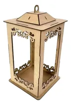 Comprar Centro De Mesa Forma Farol Linterna Floral Mdf Con Envió