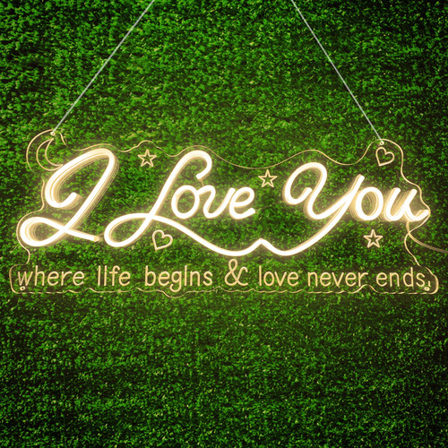 Letrero Neon Luz Led Texto Ingl  I Love You  Para Decoracion