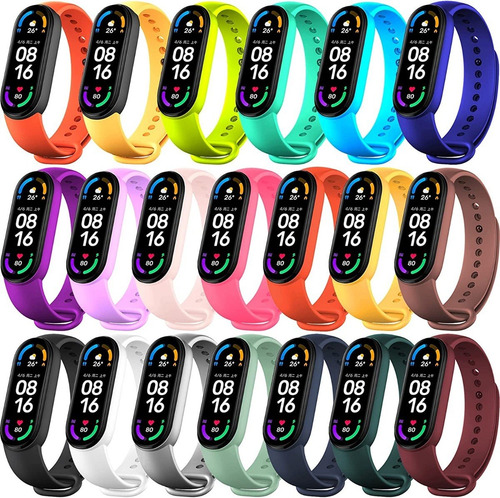Imagen 2 de 6 de Combo 2 Correa Para Xiaomi Smart Band 3 4 5 6 Malla Pulsera