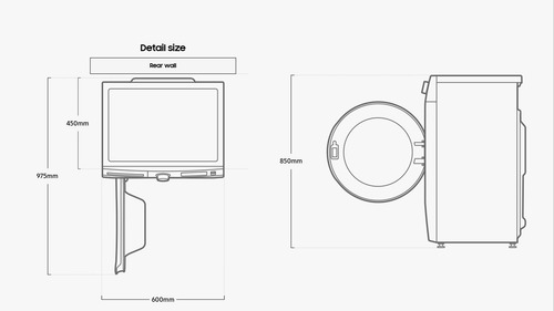 Imagen 6 de 10 de Lavarropas 6.5kg Digital Inverter Samsung 1000rpm Carg Front