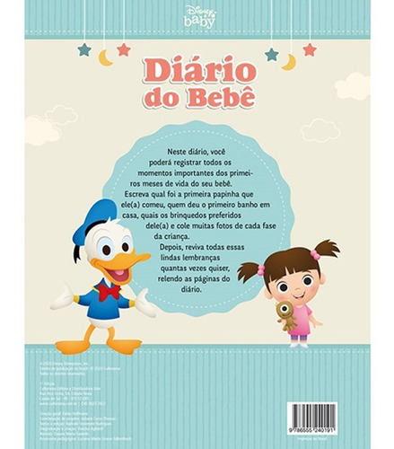 Imagem 4 de 4 de Diário Dia A Dia Do Bebê Disney Unissex Anotações E Fotos