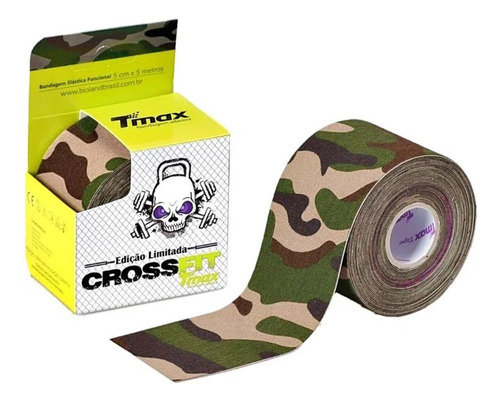 Bandagem Elastica Adesiva Tmax 5mx5cm Crosstape Cor Verde