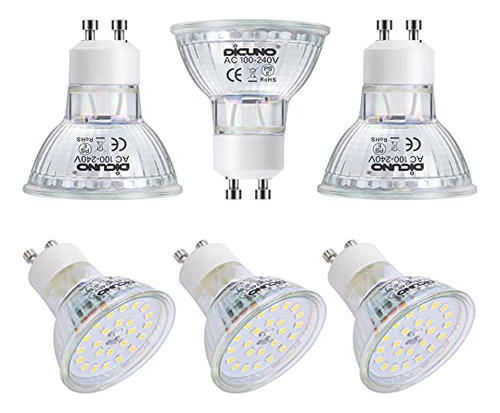 Bombillas Led Gu10 Dicuno, 6w Reemplazo Halógeno 60w, Luz