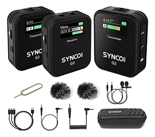 Sistema De Microfono Lavalier Inalambrico Synco G2 (a2) 2.4g