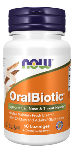 Supplement Now Oralbiotic Para Adultos Y Niños 60 Pastillas