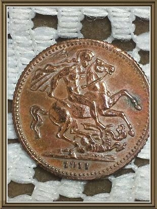 Moneda Token Inglaterra  Eduardus Vii 1911 Ref P5/8