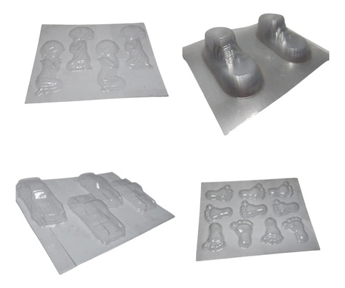 Moldes Plasticos Para Jabones Y Artesanias X 4 Unidades.