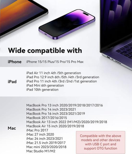Lector De Tarjetas Sd Usb C Para iPhone Xdgeload Lector Sd U