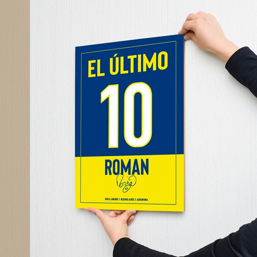 Cuadros De Riquelme Camisetas Boca Juniors Roman 33x48cm