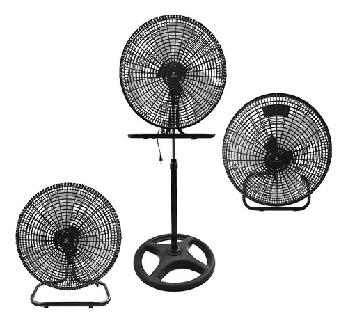 Ventiladores de 18 Pedestal Piso y Pared 4 Aspas Negro Diámetro 1.5 Material de las Aspas Plástico Ele-Gate