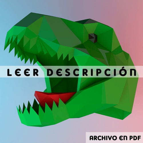 Papercraft Plantilla Dinosaurio T-rex Máscara 