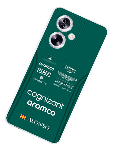 Funda Para Oppo Aston Martin Fernando Alonso F1 Anticaída