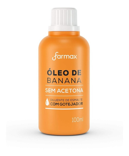 Óleo De Banana 100ml Farmax Diluente S/ Acetona C/ Gotejador