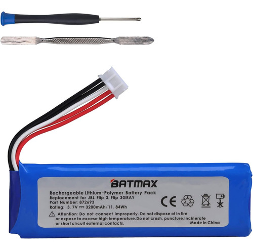 Batmax Batería De 3200 Mah Para Jbl Flip 3 Jblflip3gray Gsp8