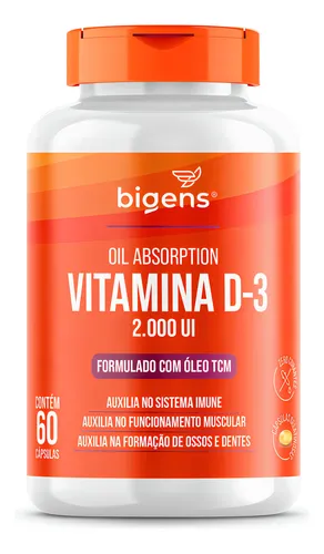 comprar Ultra Oil Absorption Vitamina D3 2000ui Cu002F Óleo Tcm, 60 Cápsulas | Bigens