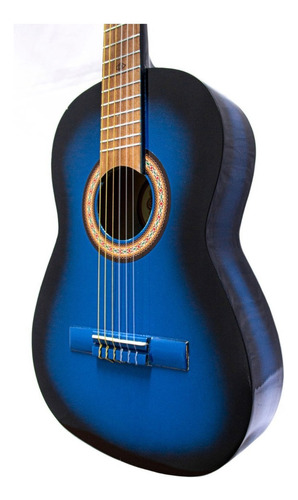 Guitarra Tercerola 3/4 Acústica Clásica Tc1-azul Color Azul Orientación De La Mano Derecha