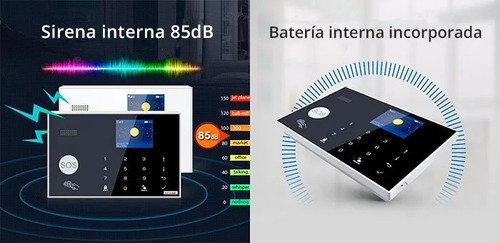 Imagen 6 de 8 de Kit Alarma Wifi Gsm Tuya Smart G30 Con Cámara 3 Mpx
