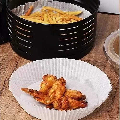 100 Filtros de Papel de Cozimento Para Airfryer Antiaderente