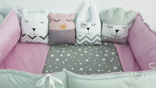 Set De Chichonera + Acolchado Animalitos Light Funcional