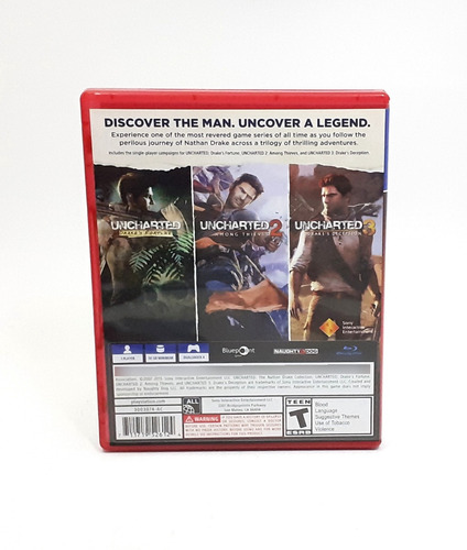 Ps4 Playstation 4 Uncharted Trilogia Nathan Drake (Usado)