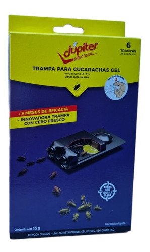 Insecticida Trampa Para Cucarachas Gel X6 Unidades