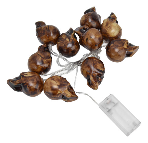 Cadena Led Con Forma De Calavera Para Halloween, 10 Led, Hor
