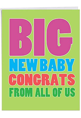 Big New Baby Congrats  Tarjeta De Felicitación Para Recién